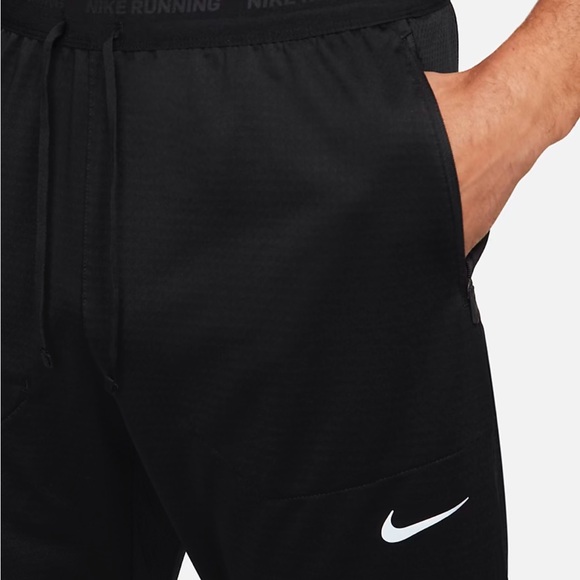 Nike Phenom Knit Running Athletic Pants Dri-FIT DQ4740-010 Black Men's NWT - Picture 4 of 12